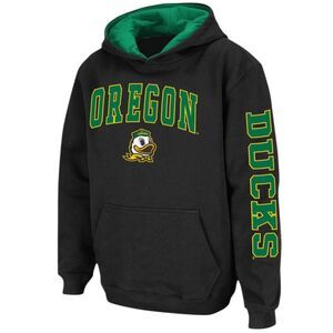 Colosseum Hoodie Fleece Sweatshirt Top Oregon Ducks College Women Black Green S